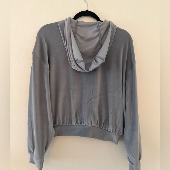 NWT Alo Yoga Velour Glimmer Full Zip Hoodie Size Small - Picture 11 of 12
